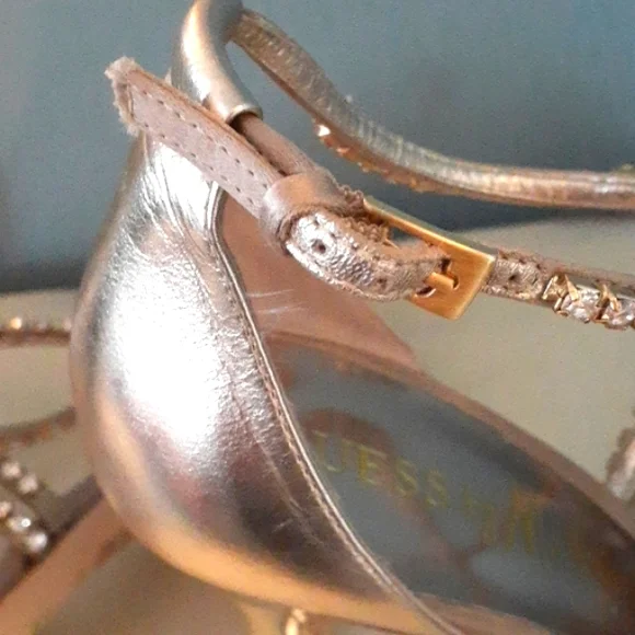 Guess by Marciano Leather & Rhinestone strappy sandals ❤️ - Picture 7 of 12
